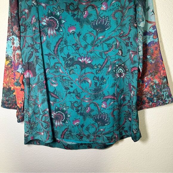 Soft Surroundings Beaurie beaded boho blouse & tank top women’s size small - Picture 7 of 9